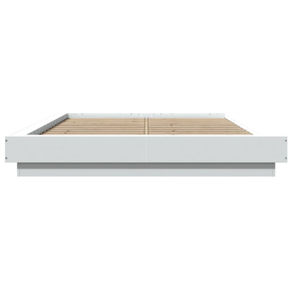 Bed Frame without Mattress White 140x190 cm