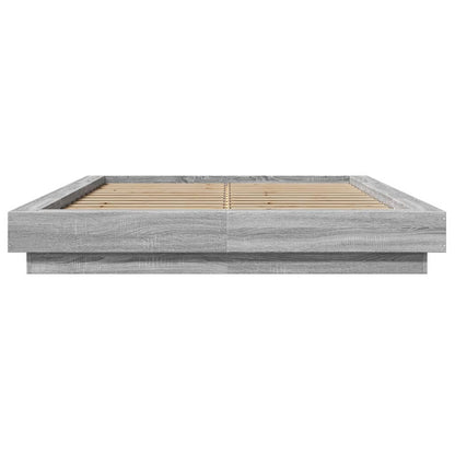 Bed Frame without Mattress Grey Sonoma 140x190 cm