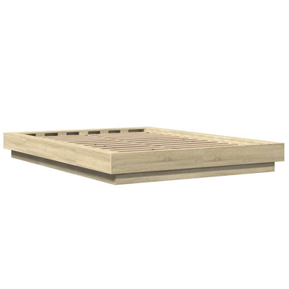 Bed Frame without Mattress Sonoma Oak 135x190 cm Double