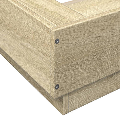 Bed Frame without Mattress Sonoma Oak 135x190 cm Double