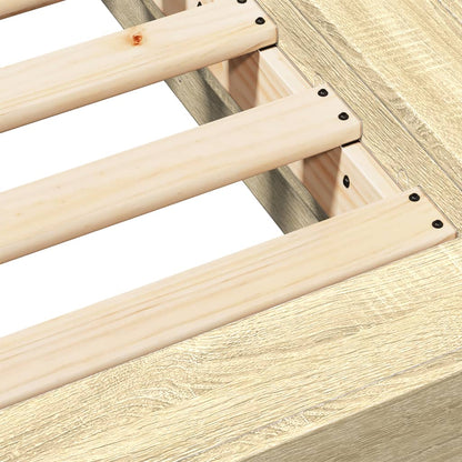Bed Frame without Mattress Sonoma Oak 135x190 cm Double