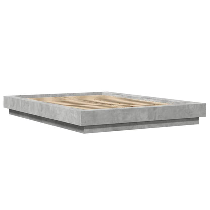 Bed Frame without Mattress Concrete Grey 120x190 cm Small Double