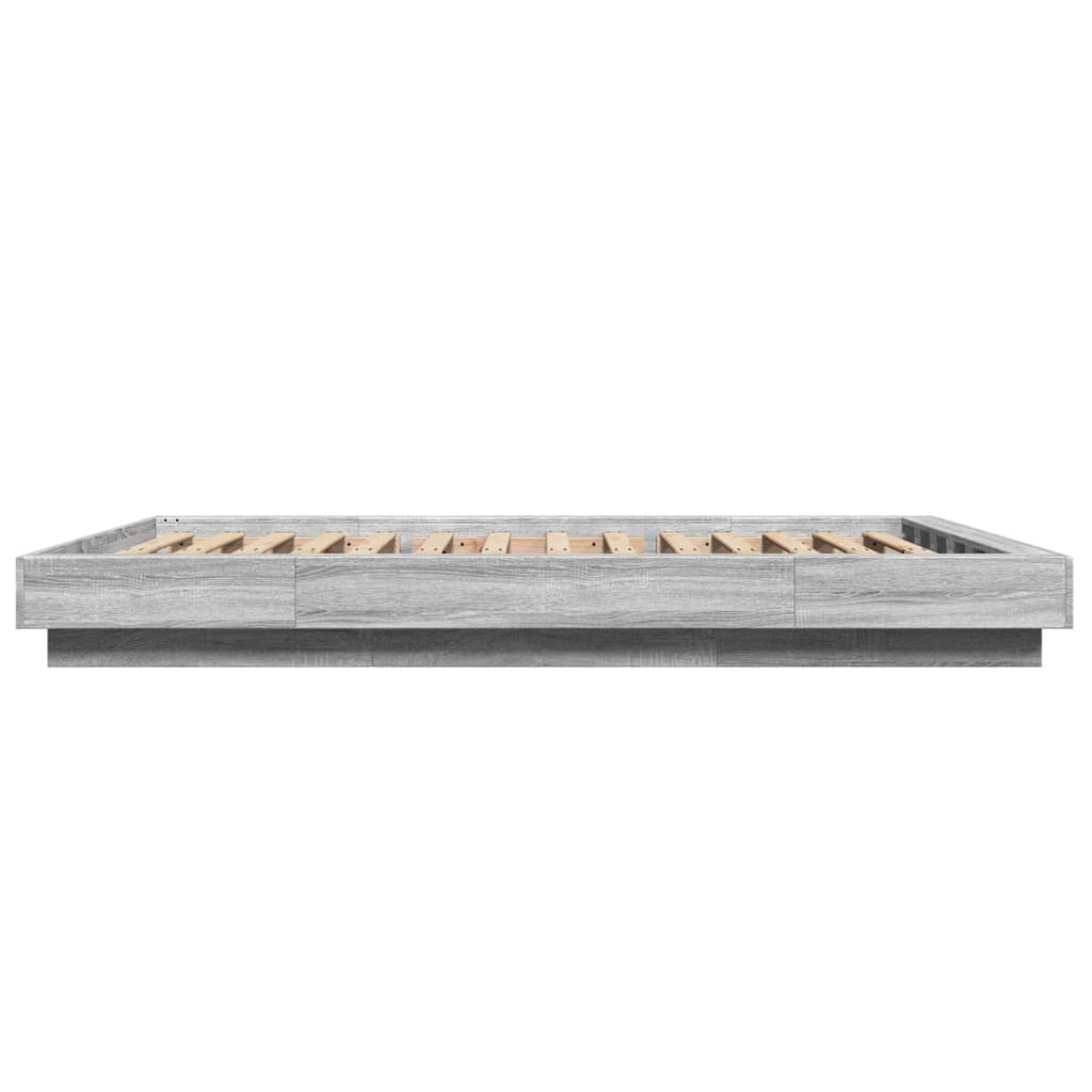 Bed Frame without Mattress Grey Sonoma 120x190 cm Small Double