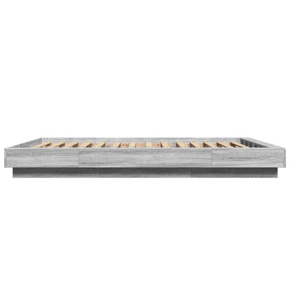 Bed Frame without Mattress Grey Sonoma 120x190 cm Small Double