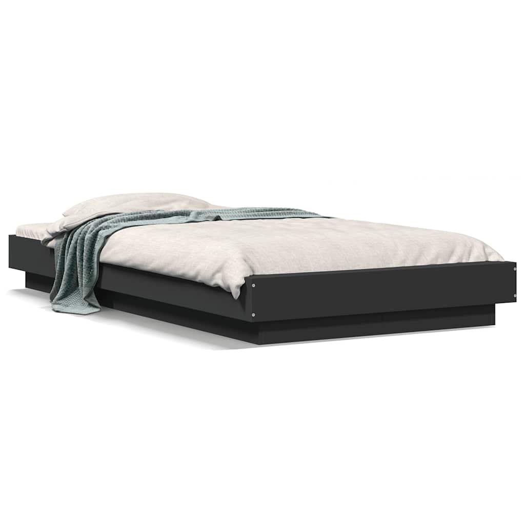 Bed Frame without Mattress Black 90x190 cm Single