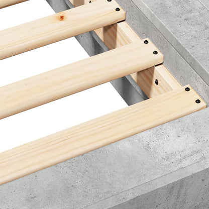 Bed Frame without Mattress Concrete Grey 90x190 cm Single