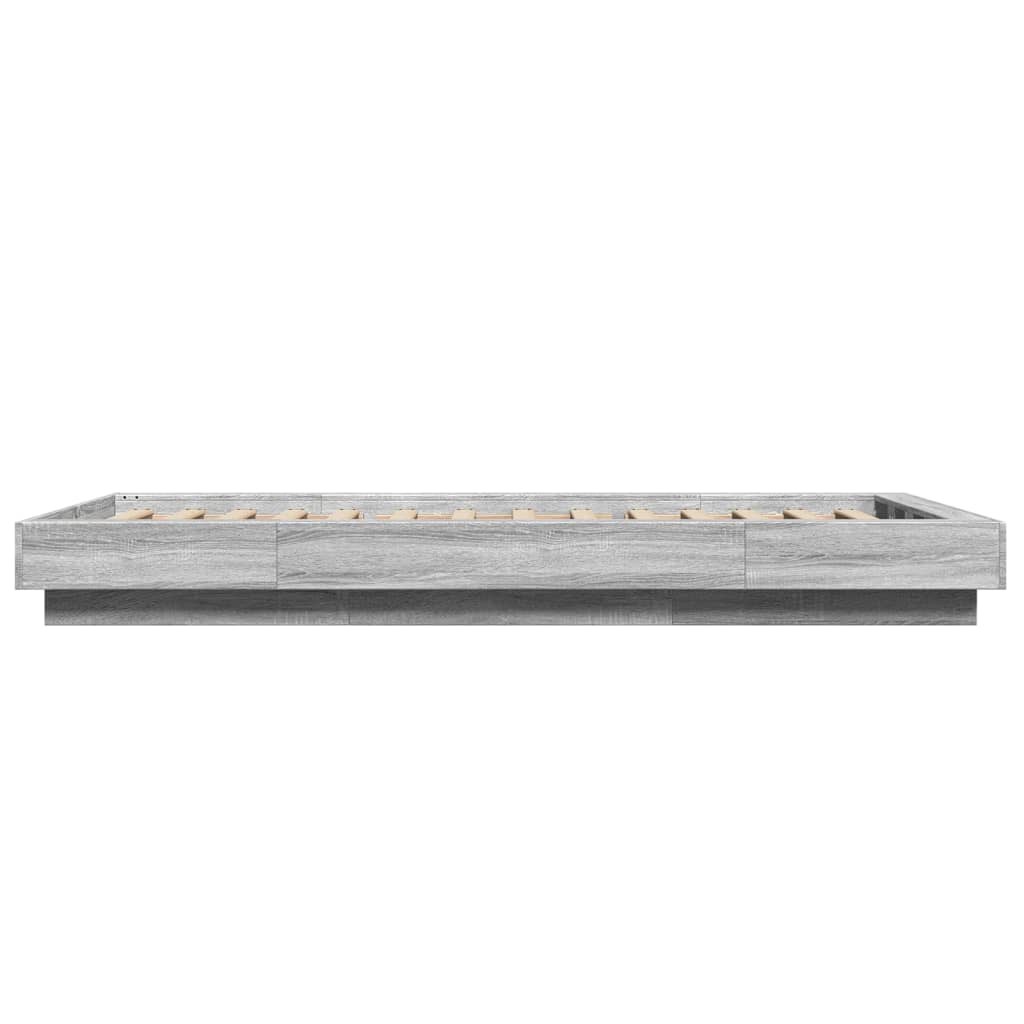 Bed Frame without Mattress Grey Sonoma 90x190 cm Single