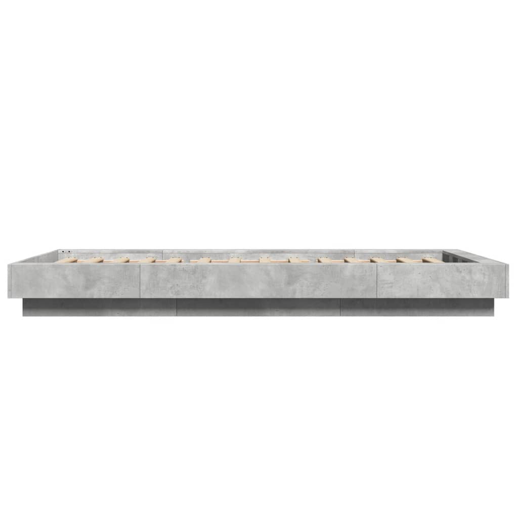 Bed Frame without Mattress Concrete Grey 75x190 cm Small Single