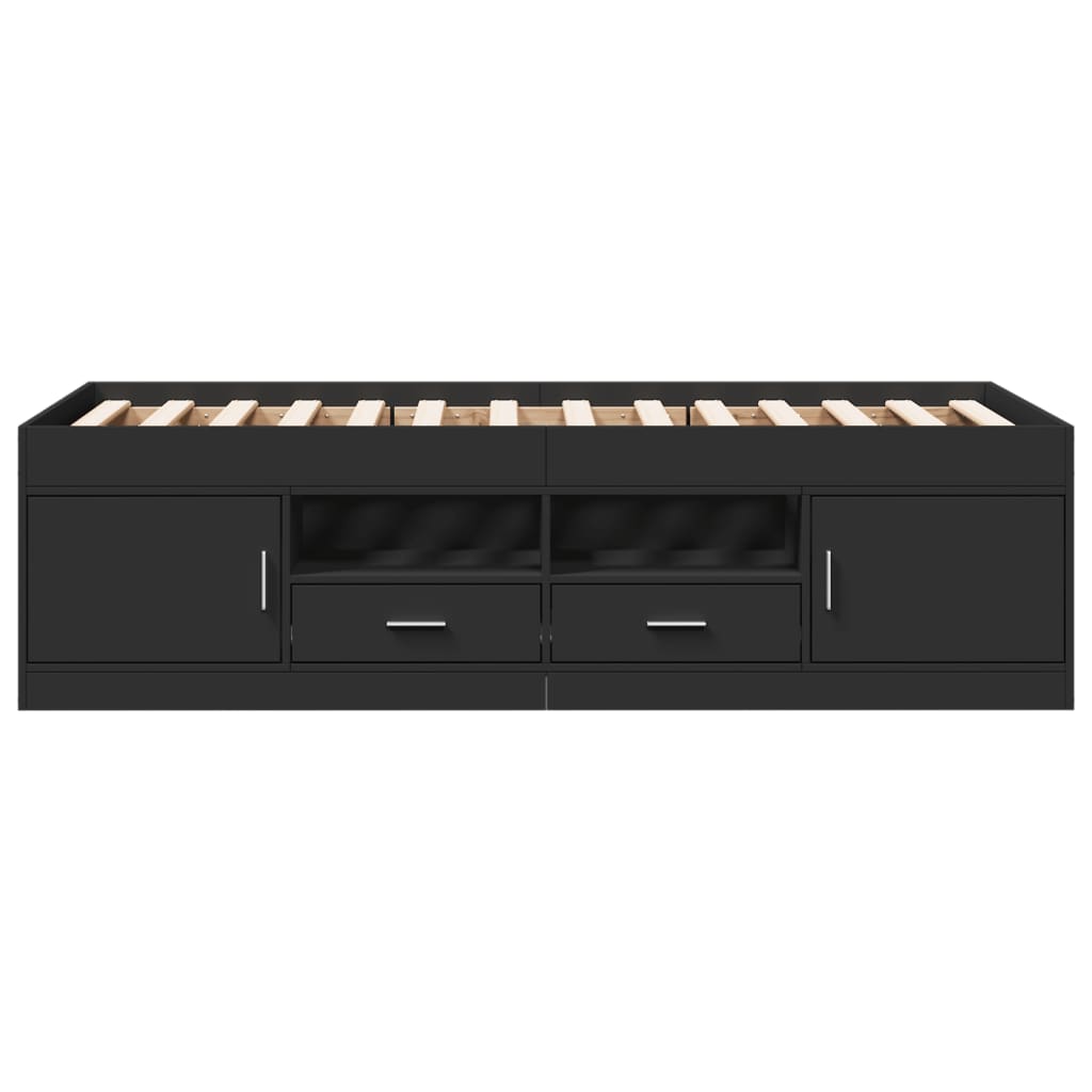 Daybed | Black | Engineered wood | 100x200 cm | Daybed | Rectangular