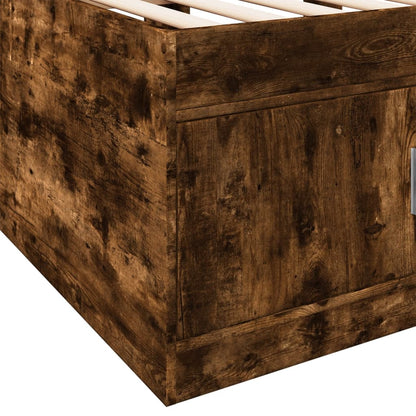 Daybed | Smoked Oak | Engineered Wood | Single |  Storage  | Daybed