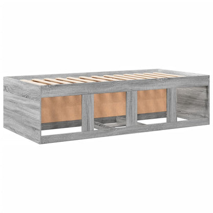 Daybed with Drawers without Mattress Grey Sonoma 100x200 cm
