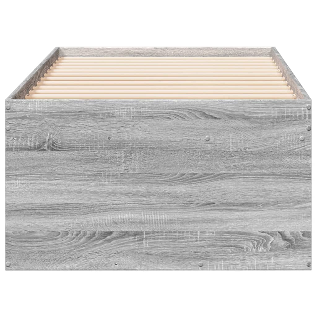 Daybed with Drawers without Mattress Grey Sonoma 90x200 cm
