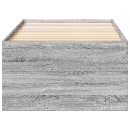 Daybed with Drawers without Mattress Grey Sonoma 90x200 cm