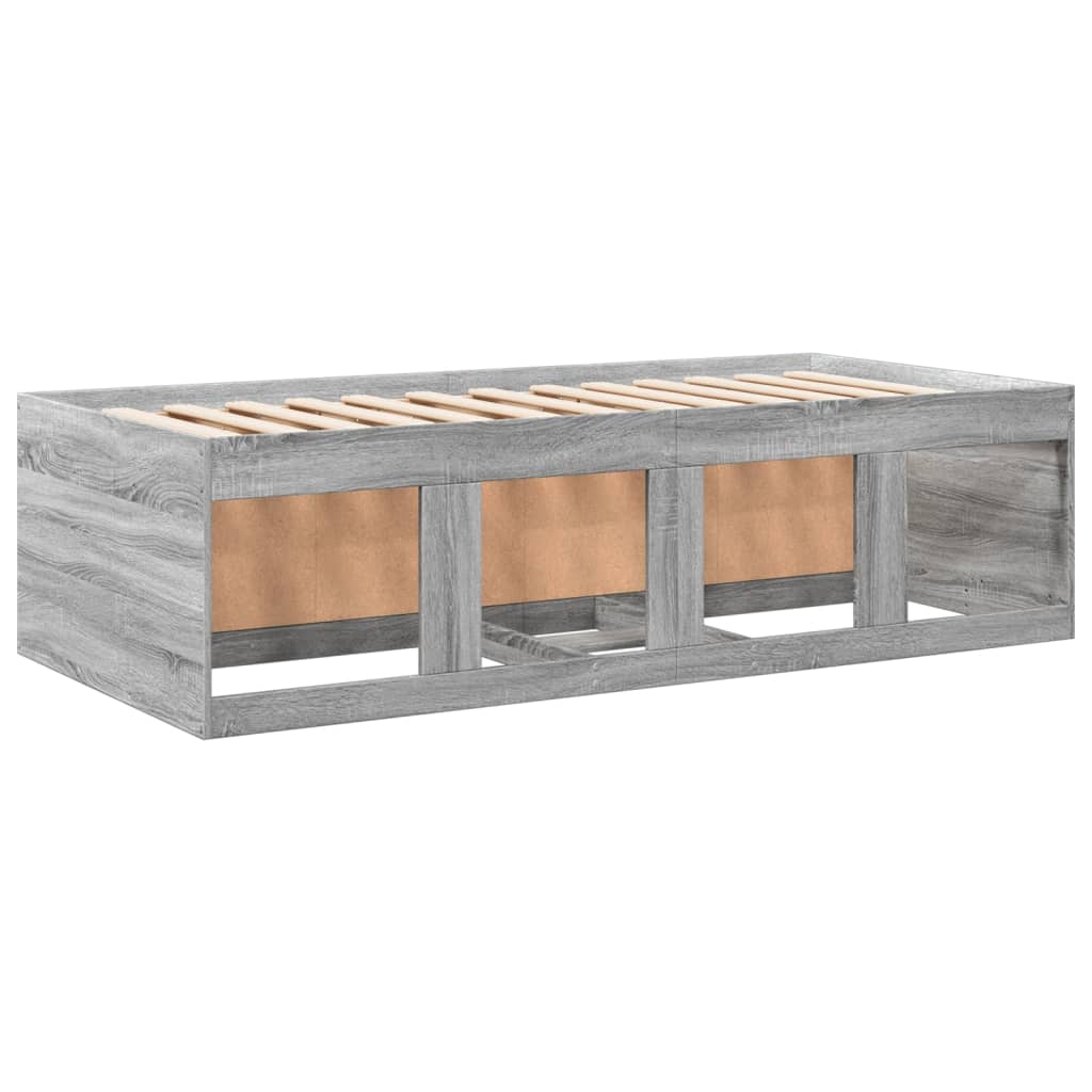 Daybed with Drawers without Mattress Grey Sonoma 90x200 cm