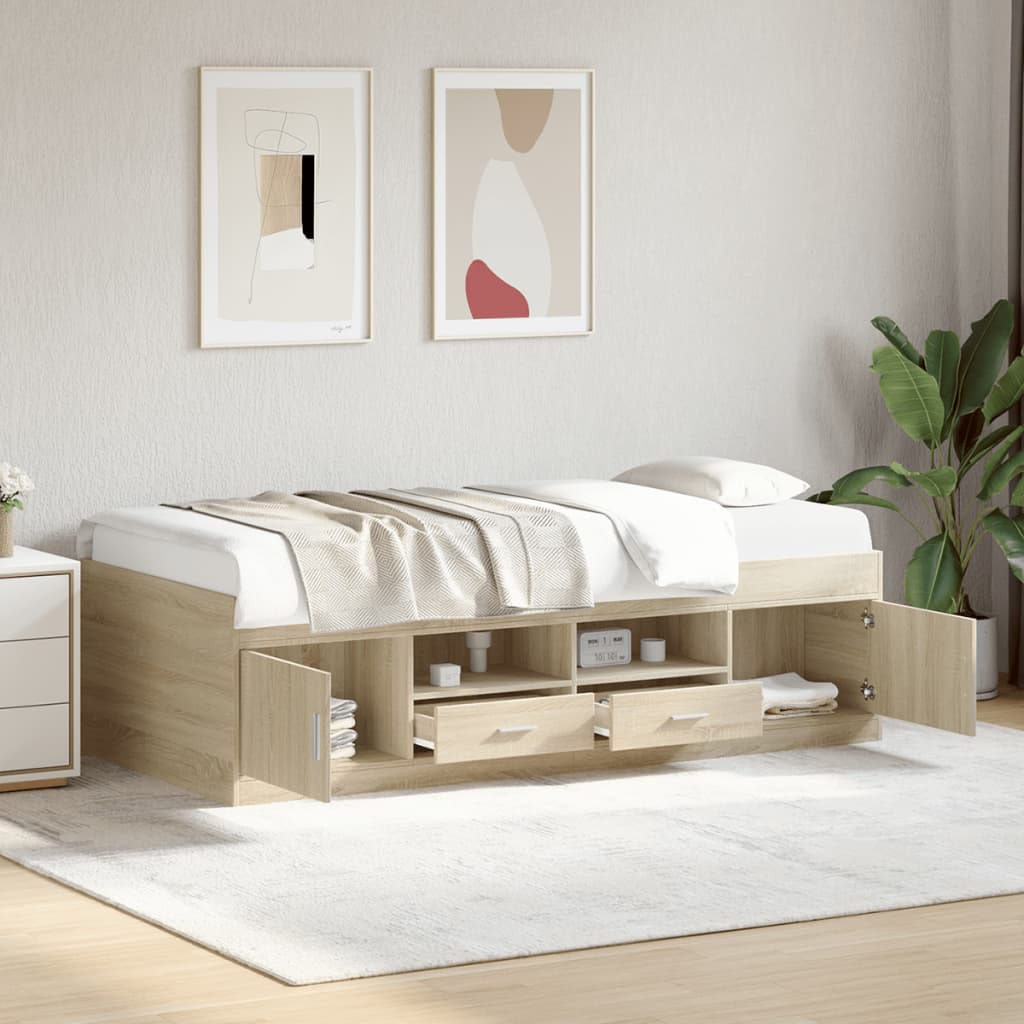 Daybed | Sonoma oak | Engineered wood | Small Single | Daybed