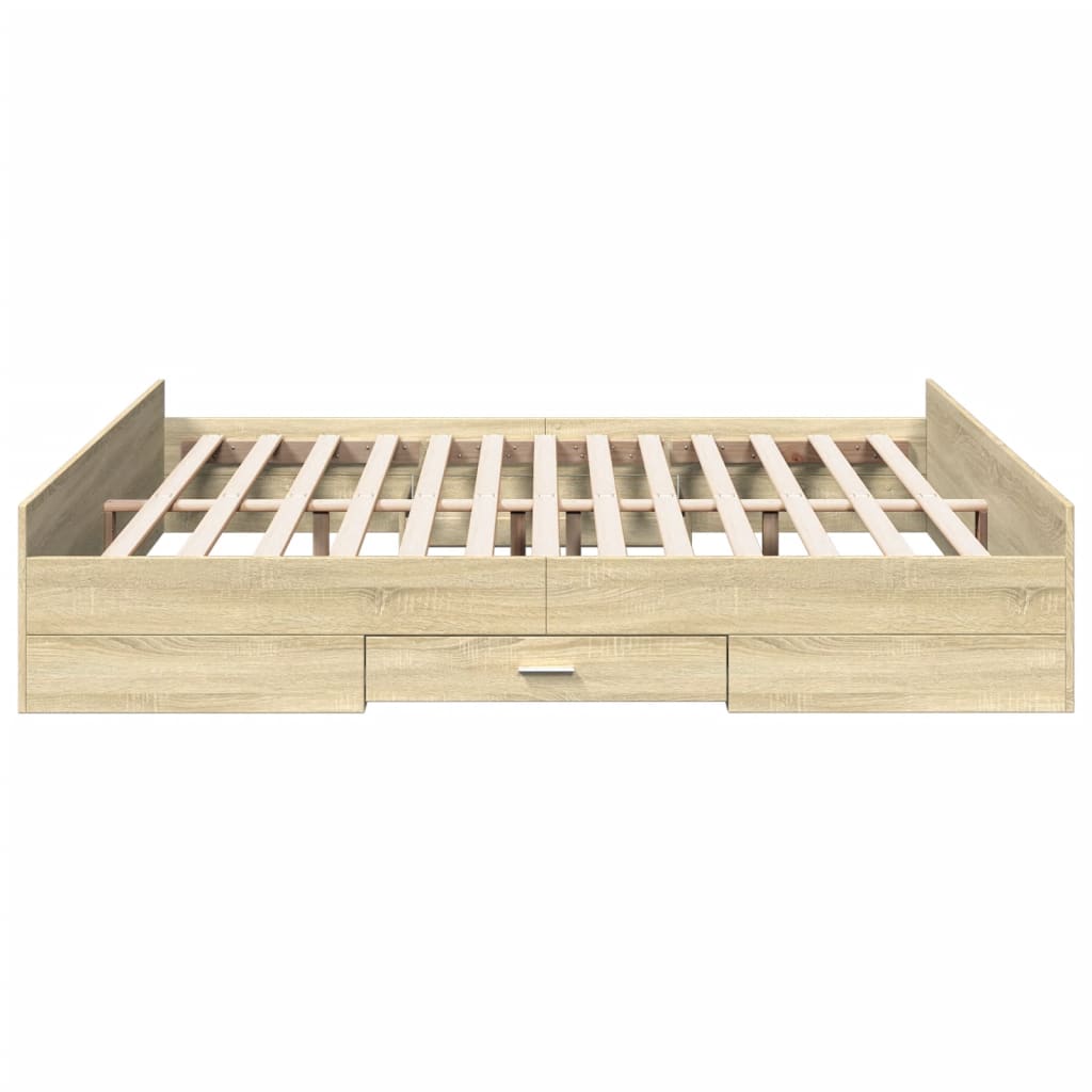 Bed Frame | Sonoma Oak | Engineered Wood | Double | Bed Frame