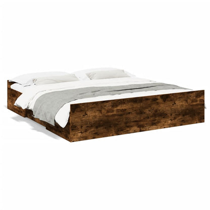 Bed Frame | Smoked Oak | Engineered wood | Double | Bed Frame