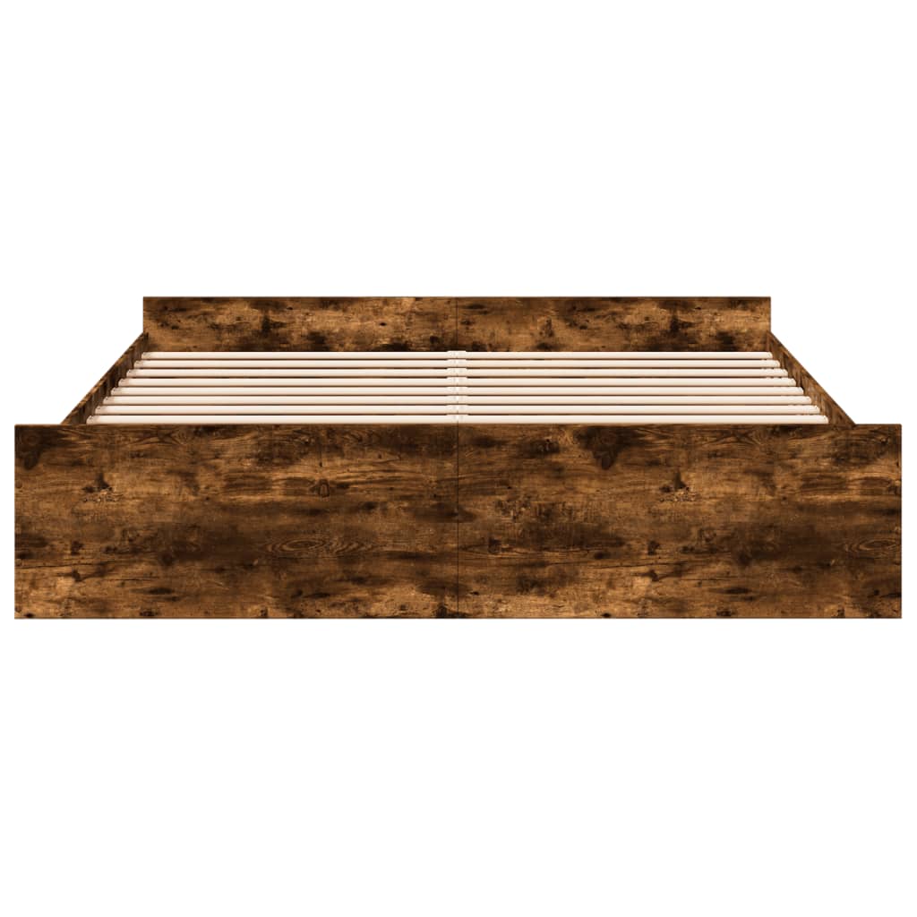 Bed Frame | Smoked Oak | Engineered wood | Double | Bed Frame