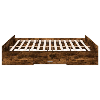 Bed Frame | Smoked Oak | Engineered wood | Double | Bed Frame