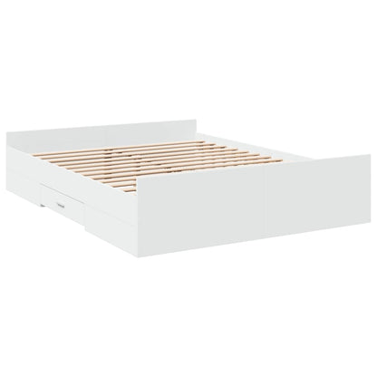 Bed Frame | White | Engineered wood | Double Bed | Bed Frame