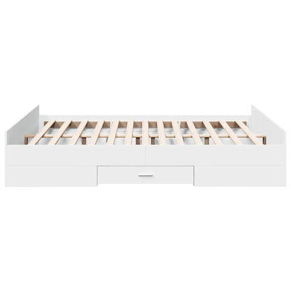 Bed Frame | White | Engineered wood | Double Bed | Bed Frame