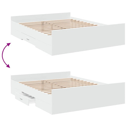 Bed Frame | White | Engineered wood | Double Bed | Bed Frame