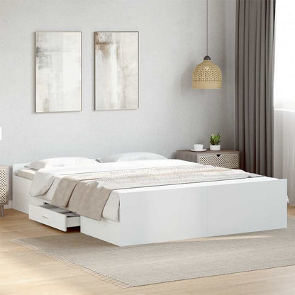 Bed Frame | White | Engineered wood | Double Bed | Bed Frame