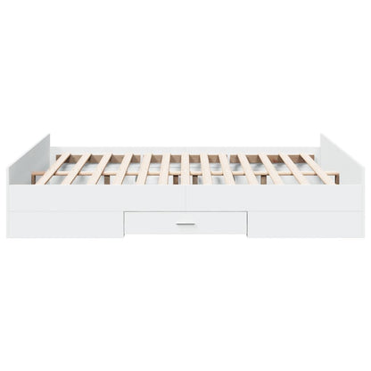Bed Frame | White | Engineered wood, Plywood | King Size | Bed Frame