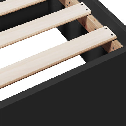 Bed Frame | Black | Engineered Wood | King Size | Bed Frame | Rectangular
