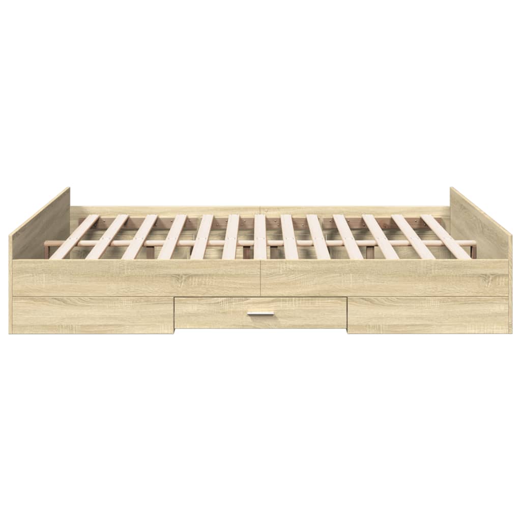 Bed Frame | Sonoma Oak | Engineered wood | King | Storage | Bed Frame