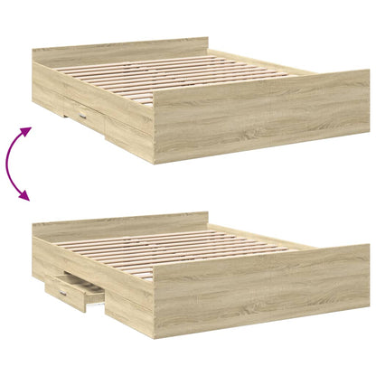 Bed Frame | Sonoma Oak | Engineered wood | King | Storage | Bed Frame
