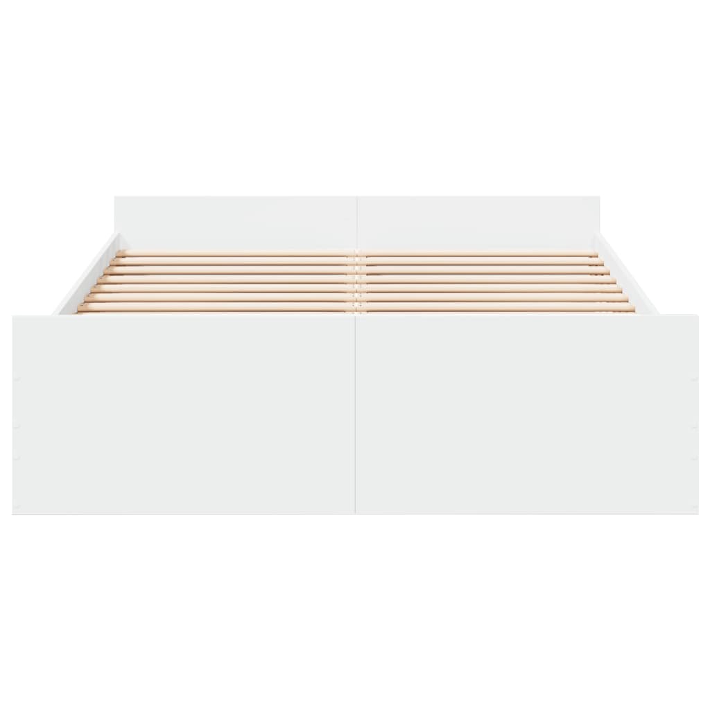 Bed Frame with Drawers without Mattress White 120x200 cm