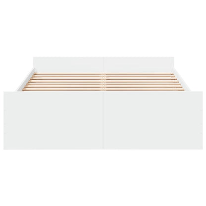 Bed Frame with Drawers without Mattress White 120x200 cm