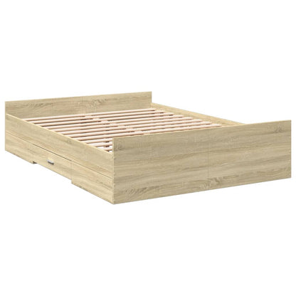 Bed Frame | Sonoma Oak | Engineered Wood | Double | Bed Frame