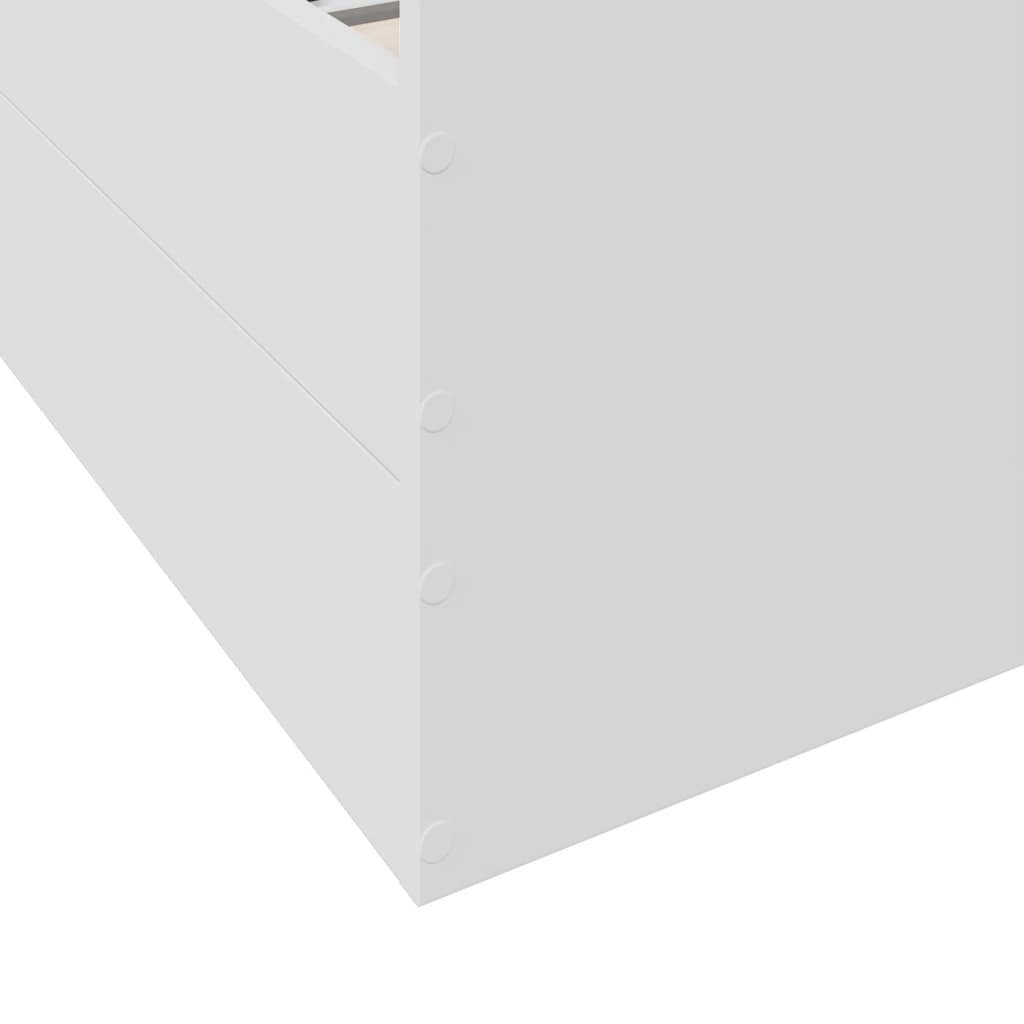 Bed Frame with Drawers without Mattress White 140x190 cm