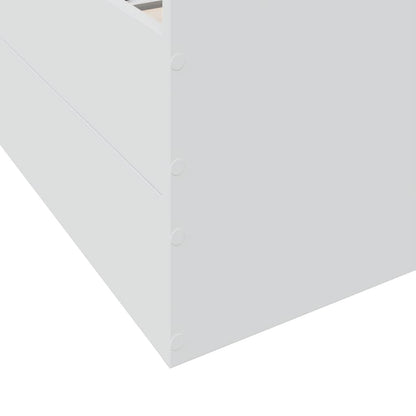 Bed Frame with Drawers without Mattress White 140x190 cm