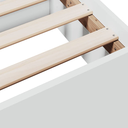 Bed Frame with Drawers without Mattress White 140x190 cm