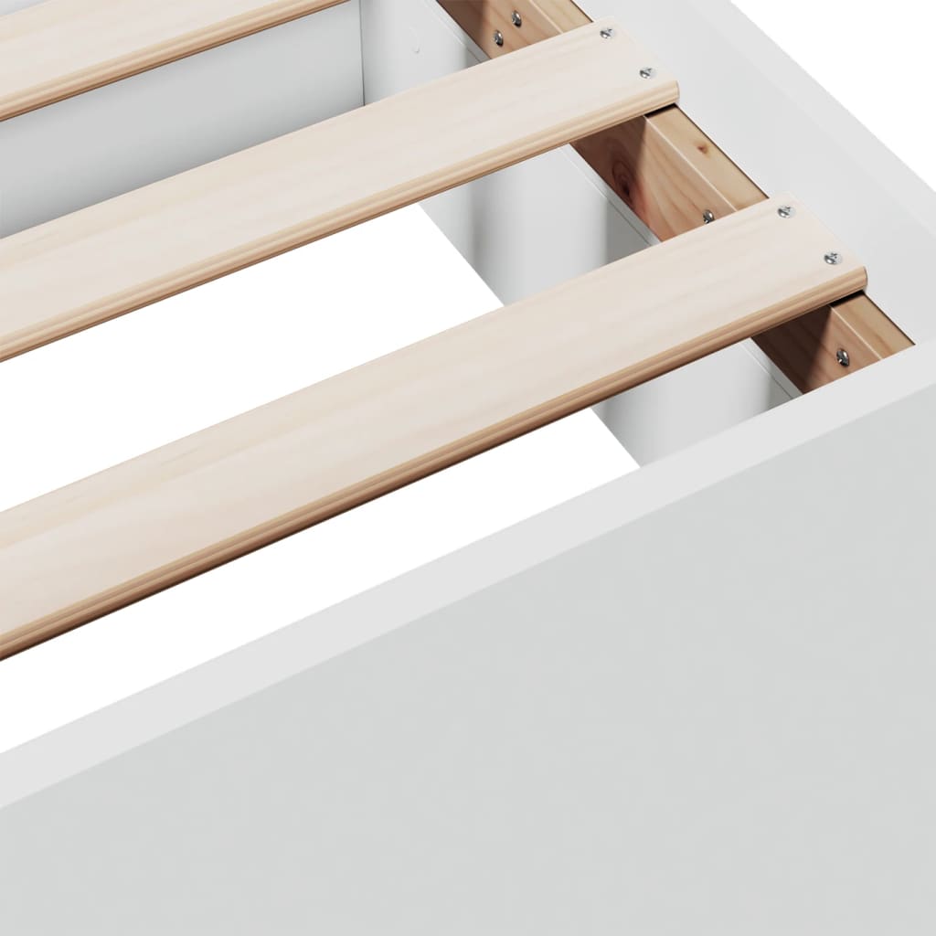 Bed Frame with Drawers without Mattress White 120x190 cm Small Double