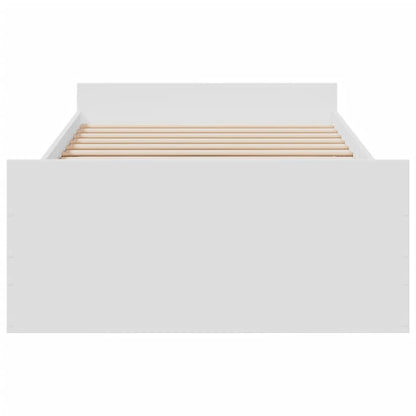Bed Frame with Drawers without Mattress White 90x190 cm