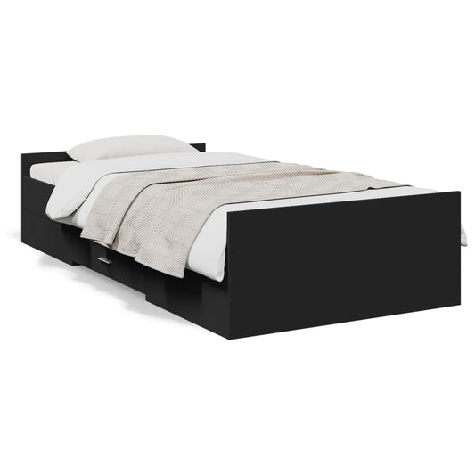 Bed Frame | Black | Engineered wood | Small Single | Bed Frame