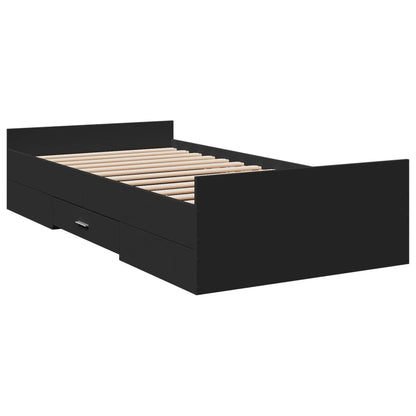 Bed Frame | Black | Engineered wood | Small Single | Bed Frame