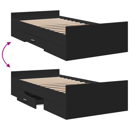 Bed Frame | Black | Engineered wood | Small Single | Bed Frame
