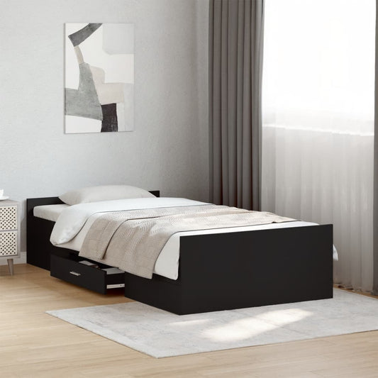 Bed Frame | Black | Engineered wood | Small Single | Bed Frame