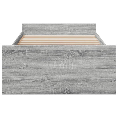 Bed Frame | Grey Sonoma | Engineered Wood | 75 x 190 cm Small Single