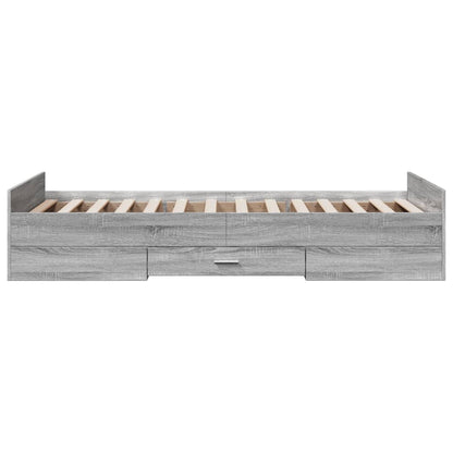 Bed Frame | Grey Sonoma | Engineered Wood | 75 x 190 cm Small Single