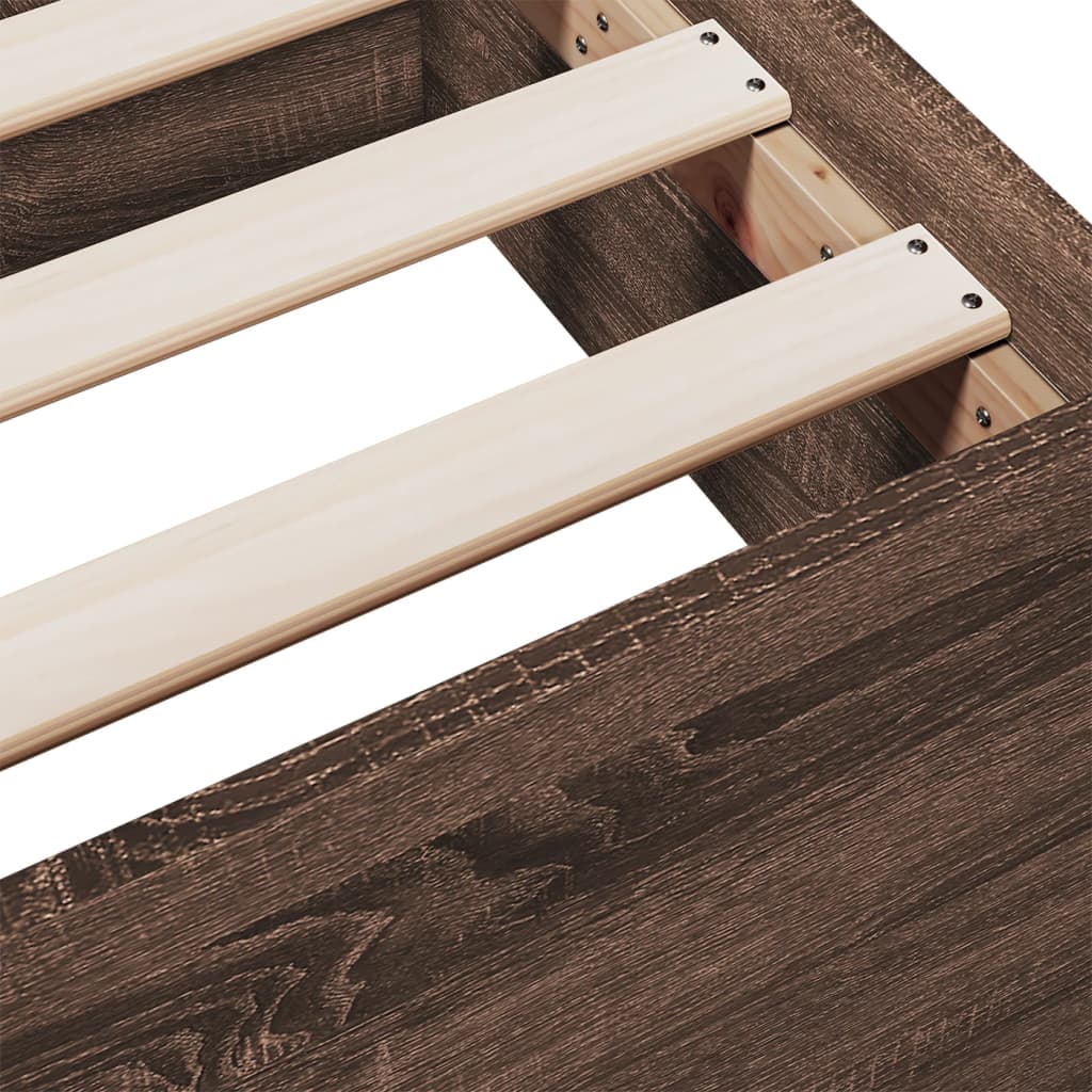 Bed Frame | Brown oak | Engineered wood | Small Single | Bed Frame
