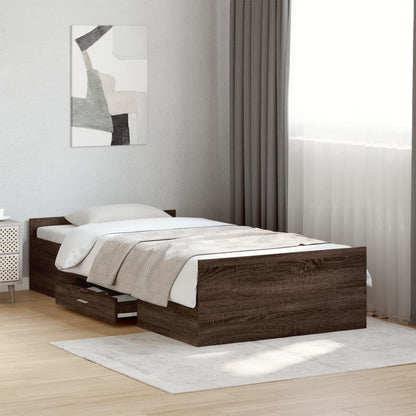 Bed Frame | Brown oak | Engineered wood | Small Single | Bed Frame