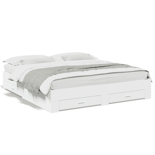 Bed Frame | White | Engineered wood, Plywood | Super King | Bed Frame