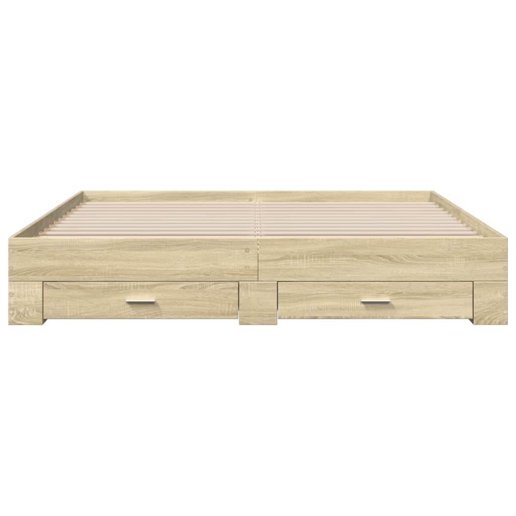 Bed Frame | Sonoma oak | Engineered wood | Super King Size | Bed Frame