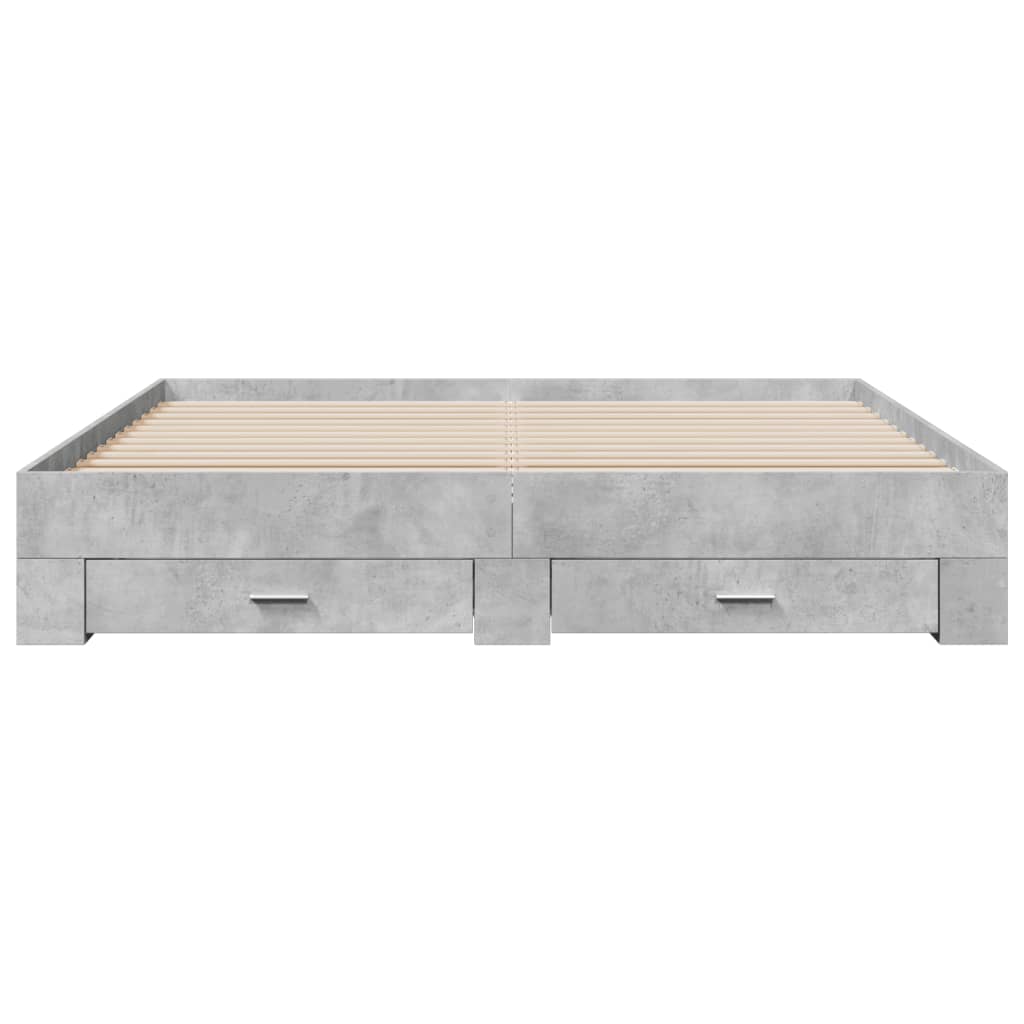 Bed Frame | Concrete Grey | Engineered wood, Plywood | Super King
